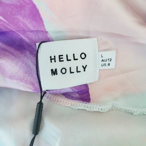 Hello Molly Pastal Rainbow Floral Soft Maxi Sandcastle Dress Ladies Large - Picture 9 of 15